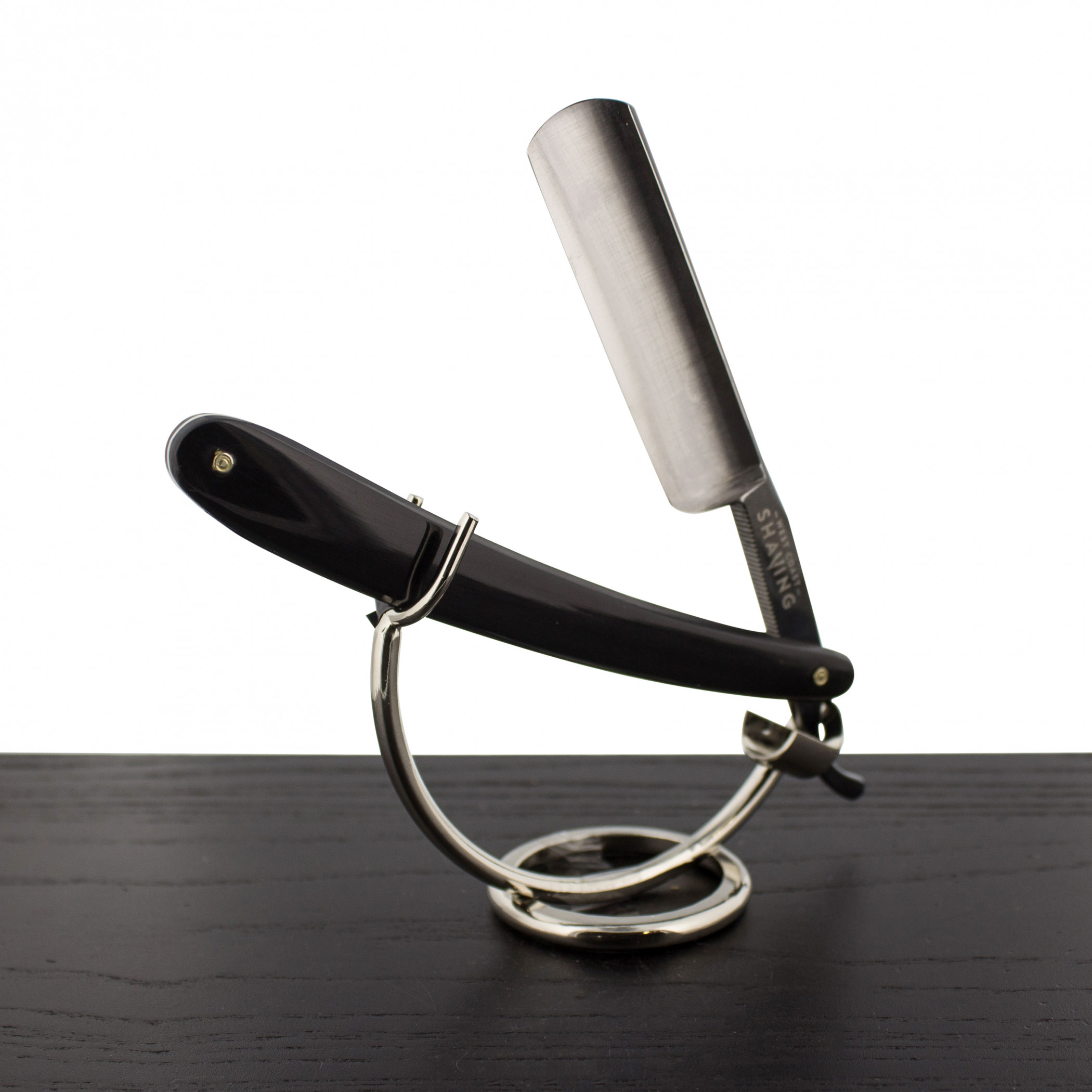 8YARDS Men’s Nuéva R BLACK WCS Black Straight Razor, 6/8 Carbon Steel - West Coast Shaving